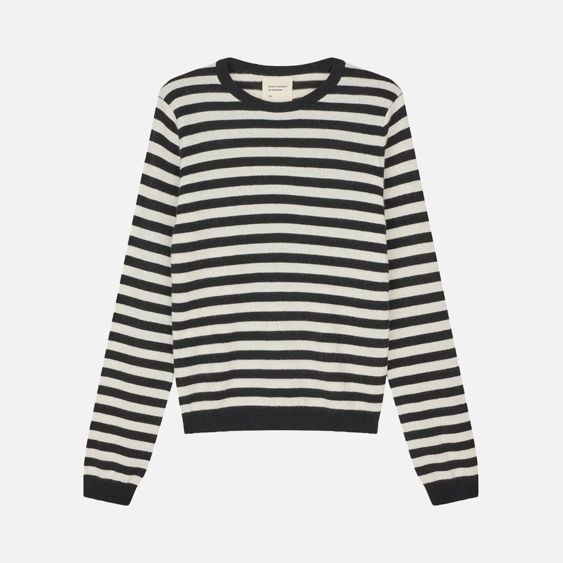 Women's Fitted Roundneck Black Cloud