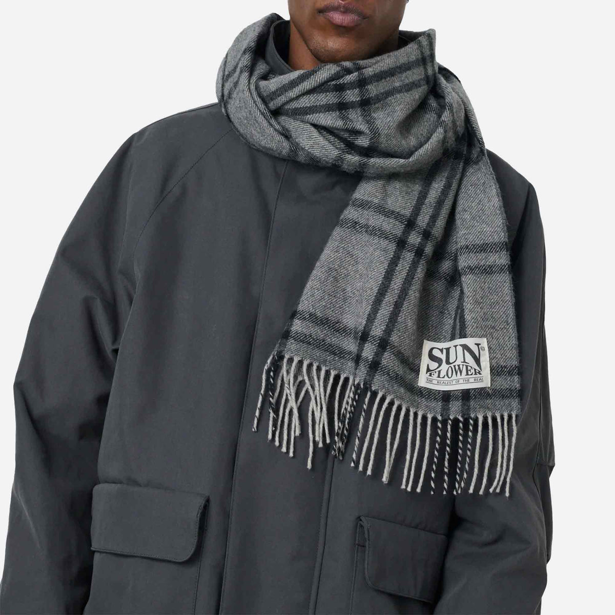 Wool Scarf Grey