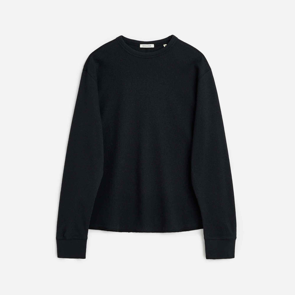 Wool Waffle Tee Black
