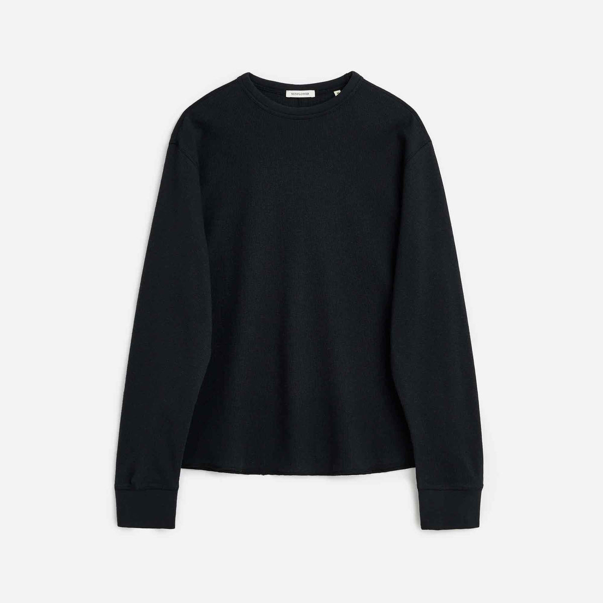 Wool Waffle Tee Black