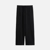 Woven Stripe Drawstring Trousers Black