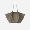 XL Mochi Tote Bag Grained Leather Taupe