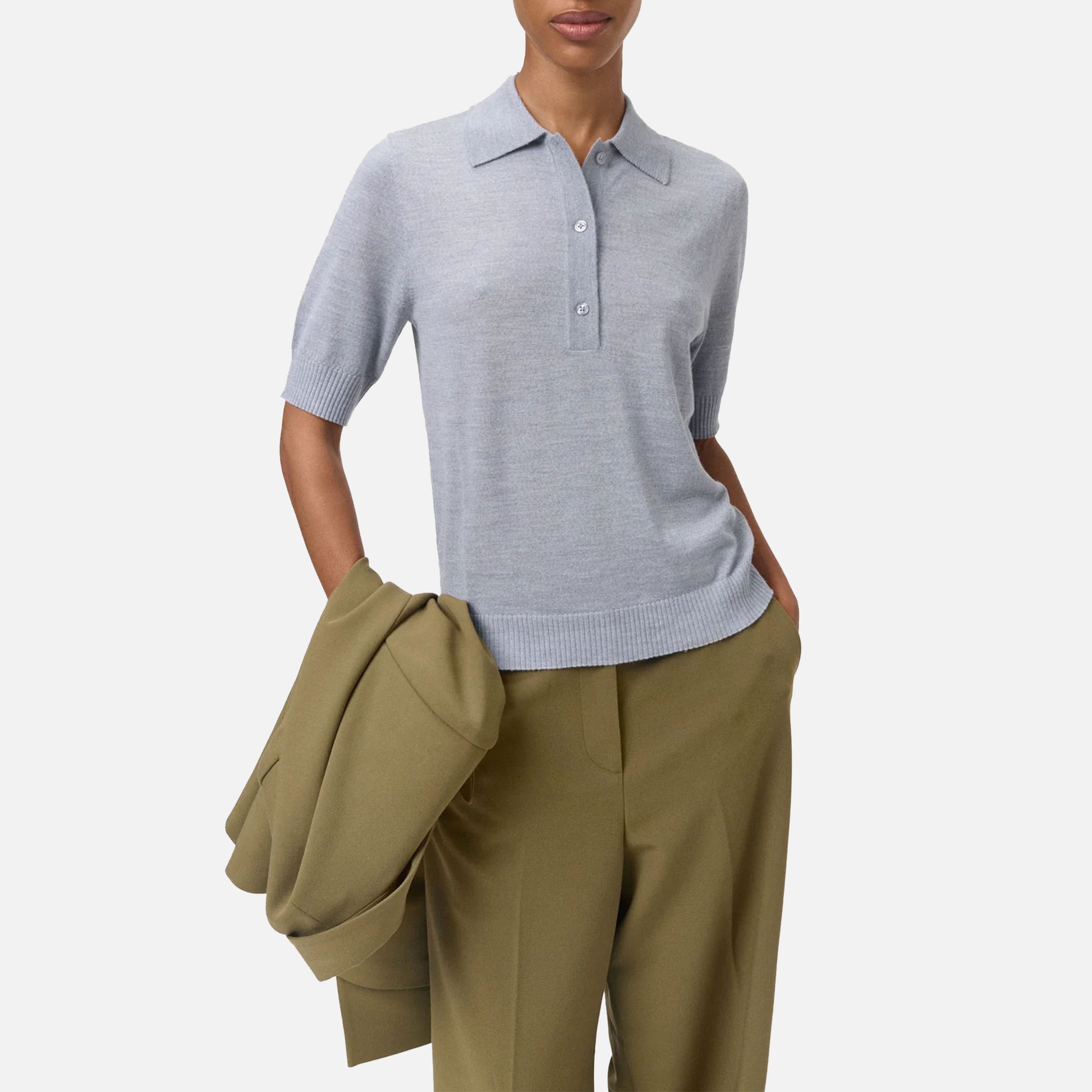 Zena Top Grey Melange