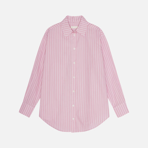 Arthur Shirt Wide Stripe Pink/White