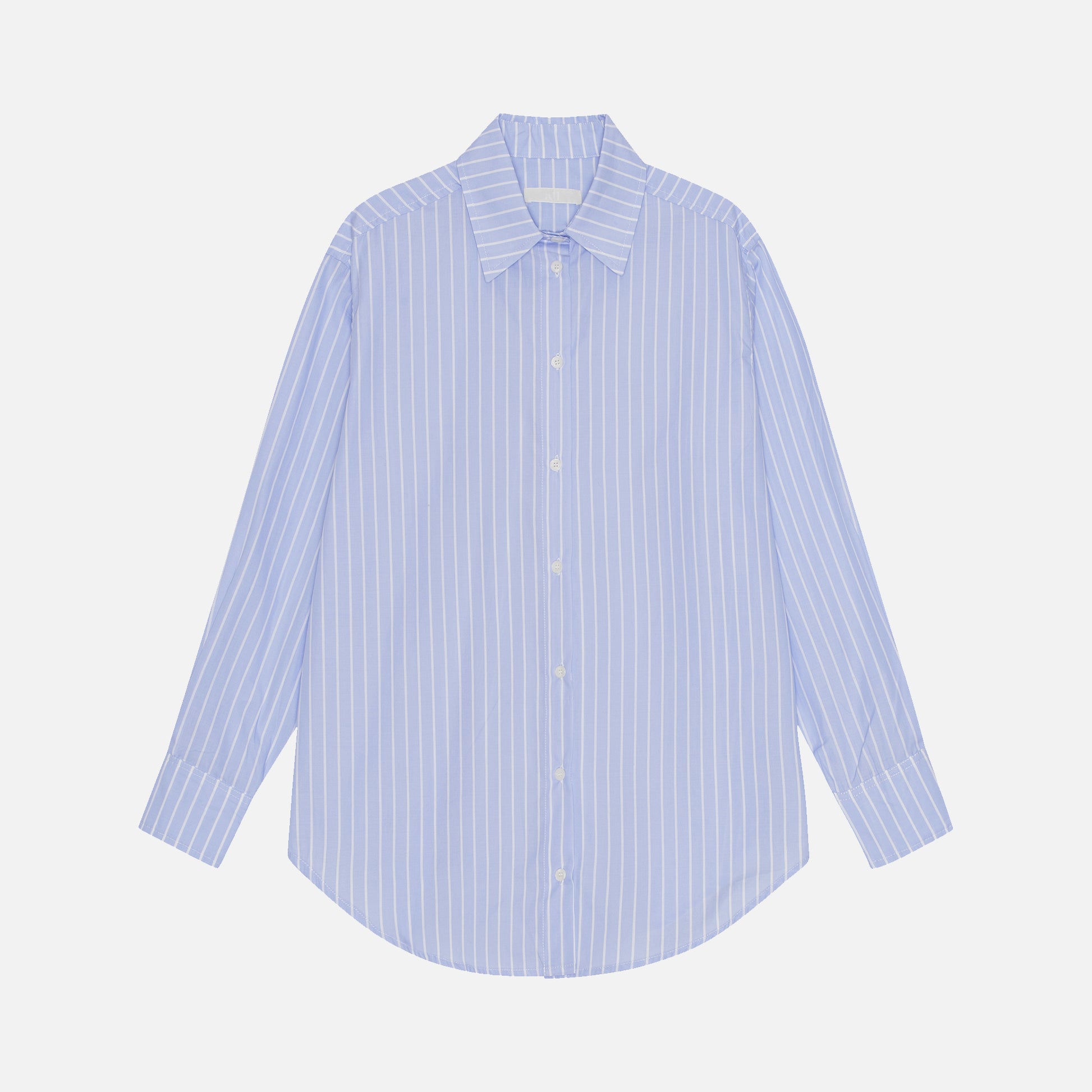 Arthur Shirt Wide Stripe Light Blue/White