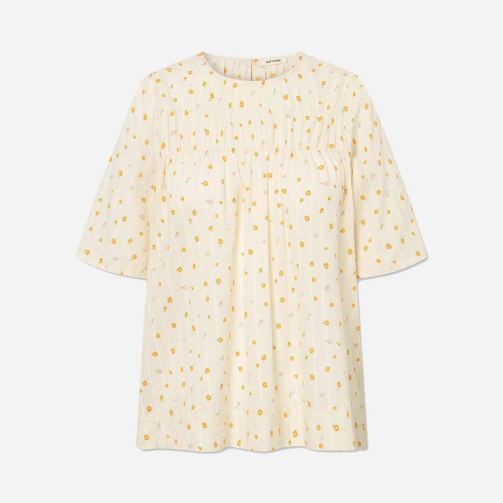 Atticus Blouse Orange Flowers