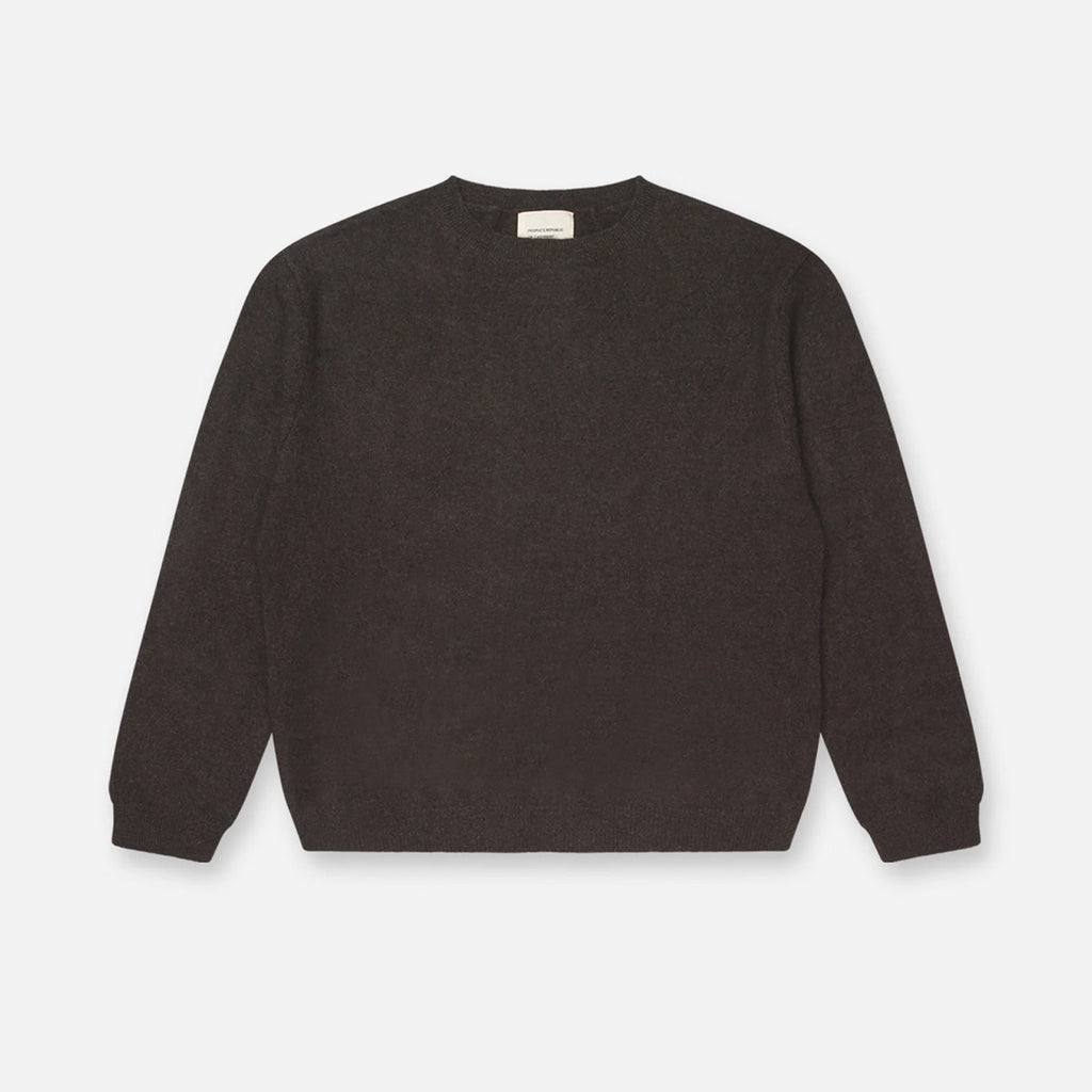 Women's Oversized Roundneck Black Truffle