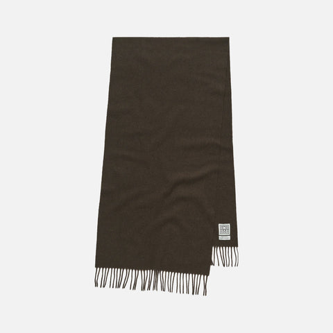 Classic wool scarf washed brown