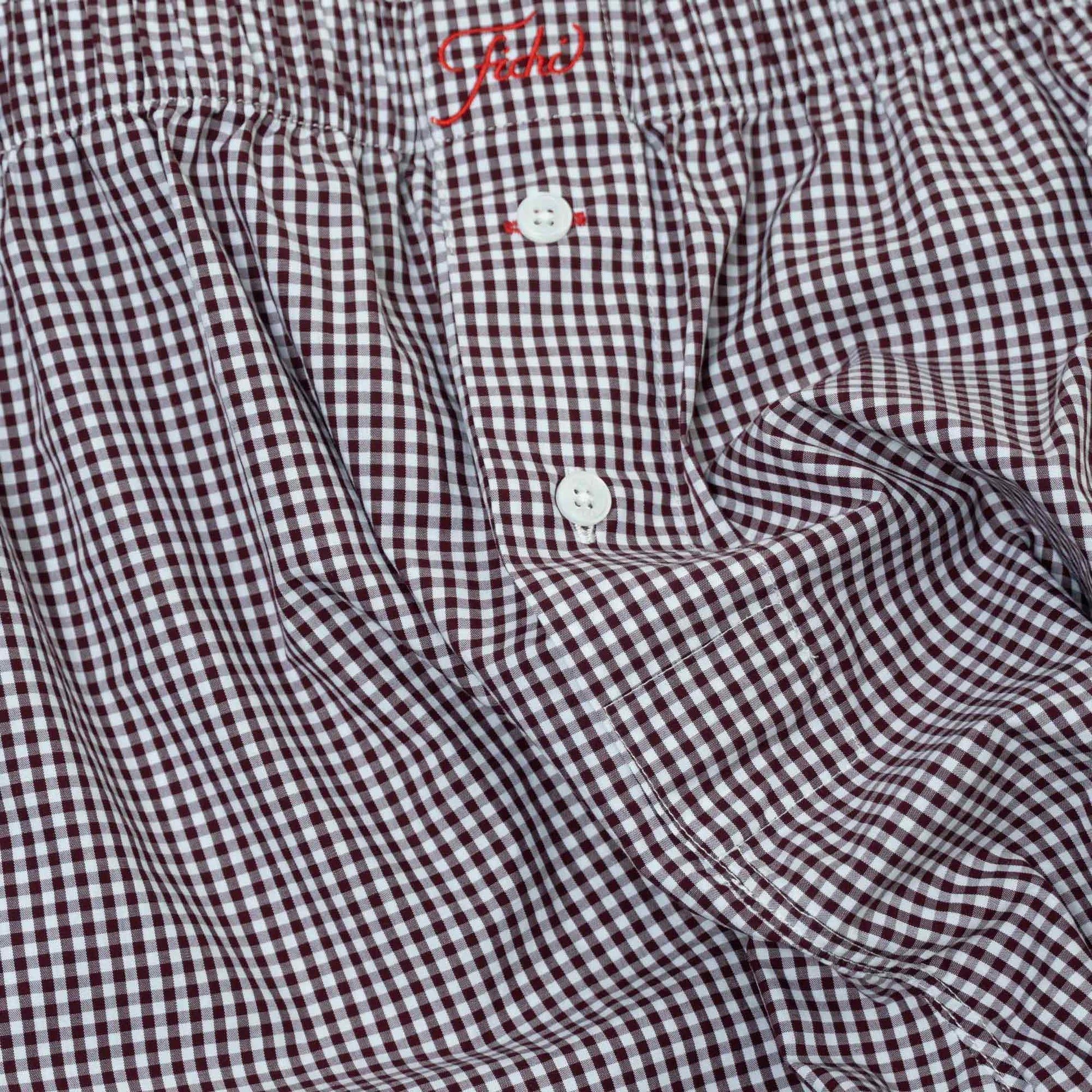 Shorts Burgundy Check