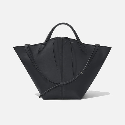 Large Chelsea Leather Tote Black