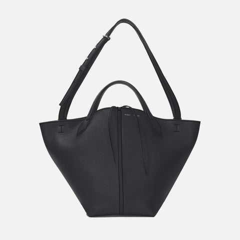 Large Chelsea Leather Tote Black