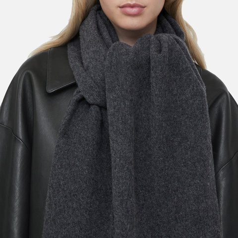 Classic Wool Scarf Gray Melange