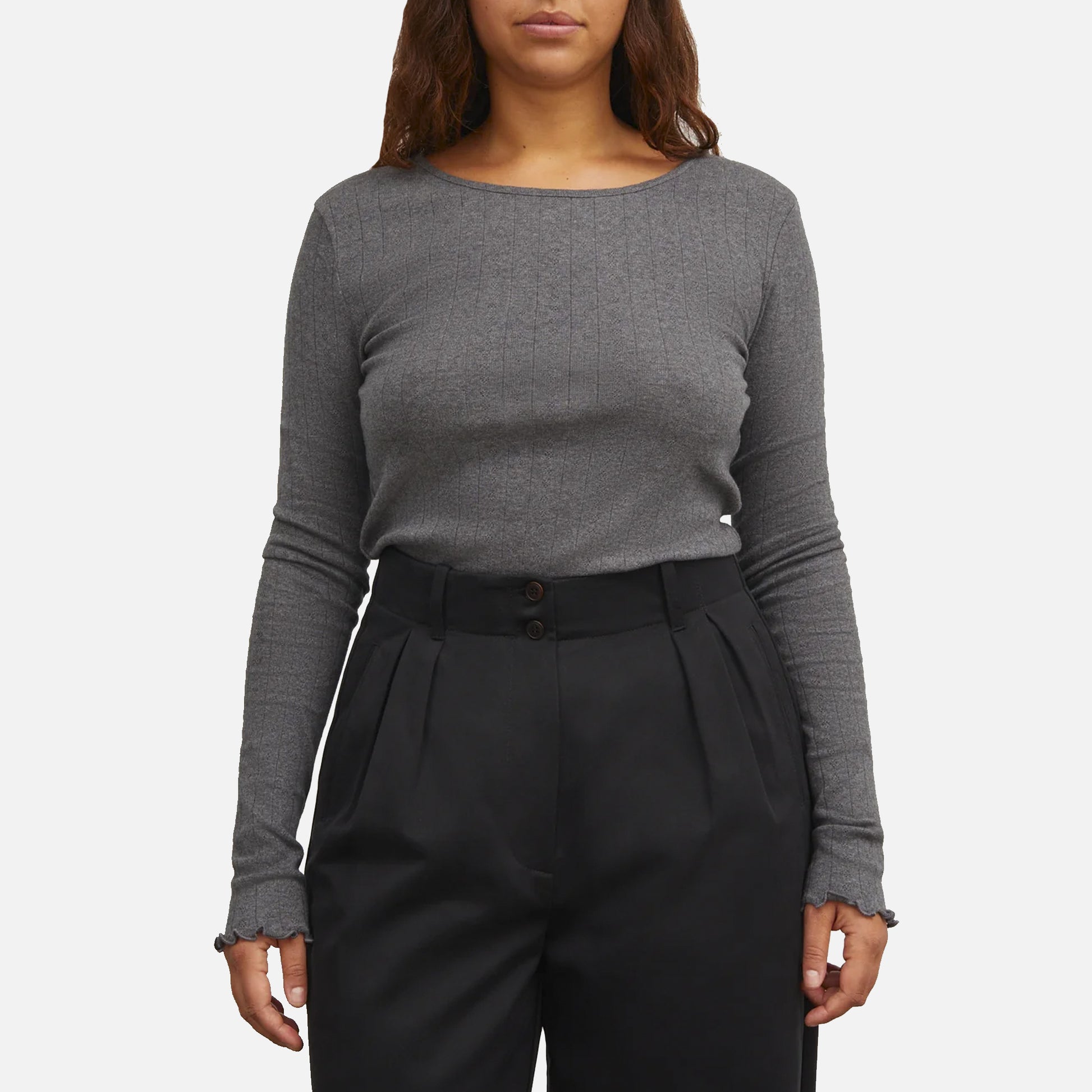 Edie Blouse Dark Gray Melange