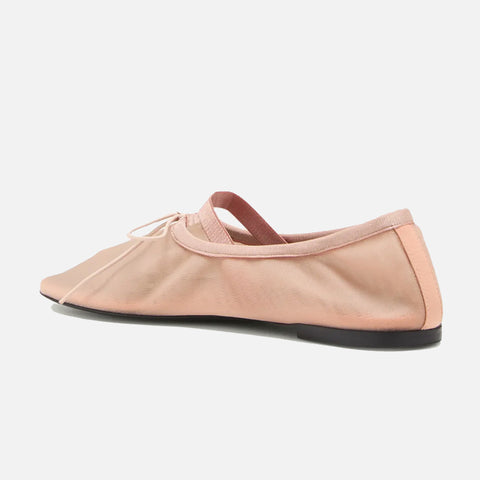 Glove Ballet Flats Mesh Pale Pink