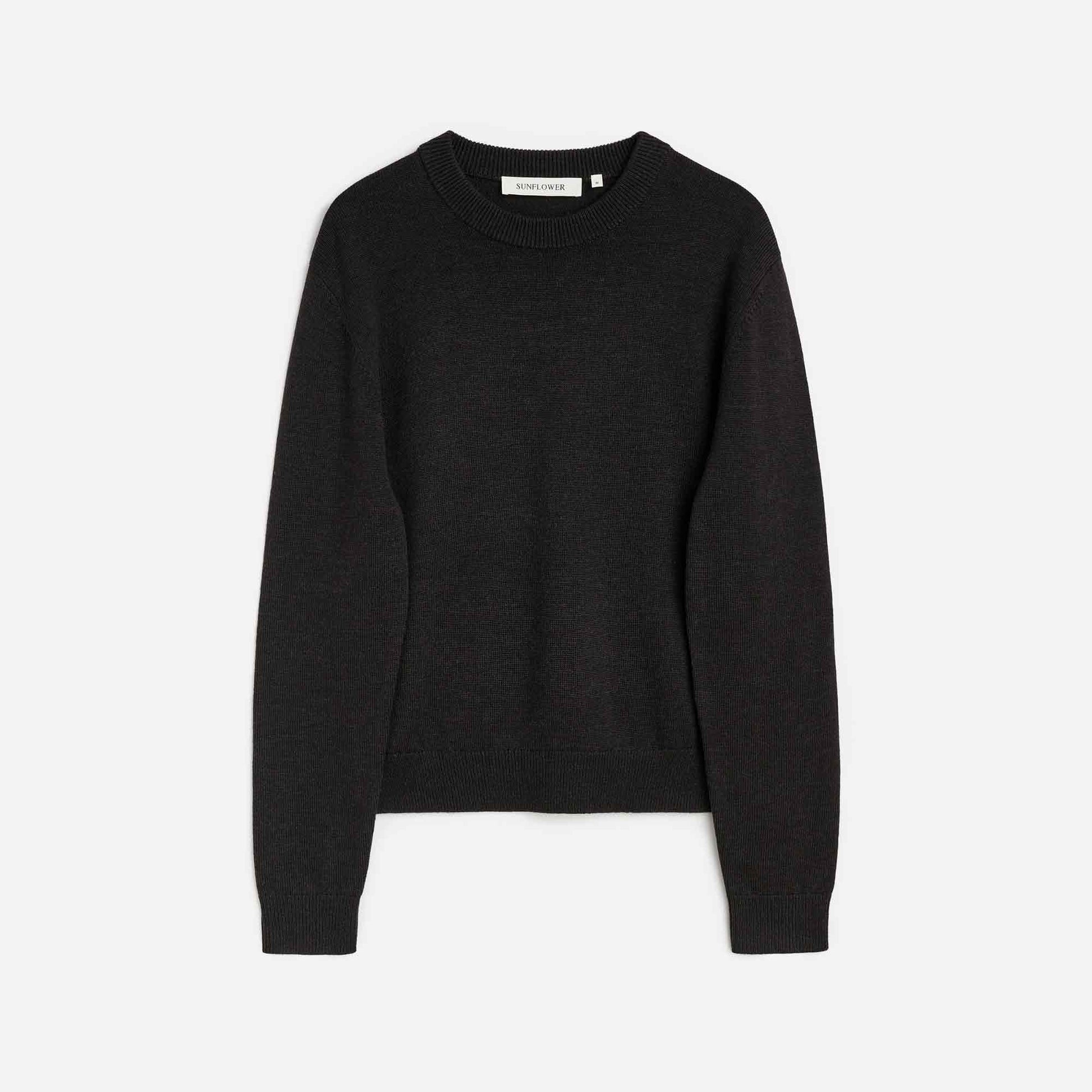 Moon Merino Cropped Sweater Brown