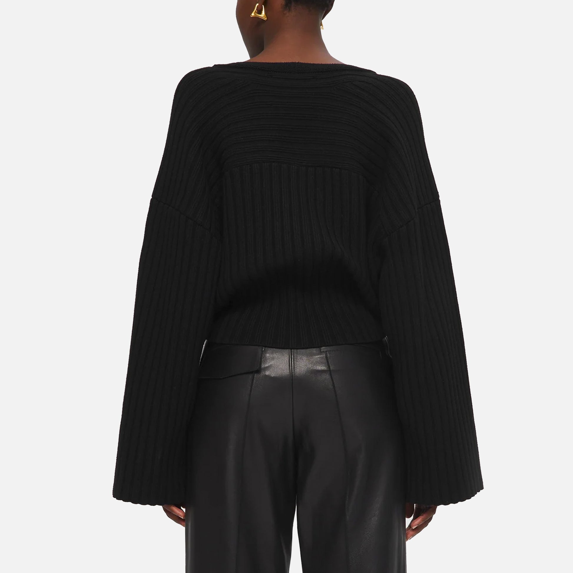 Morrow Cropped Cardigan Black