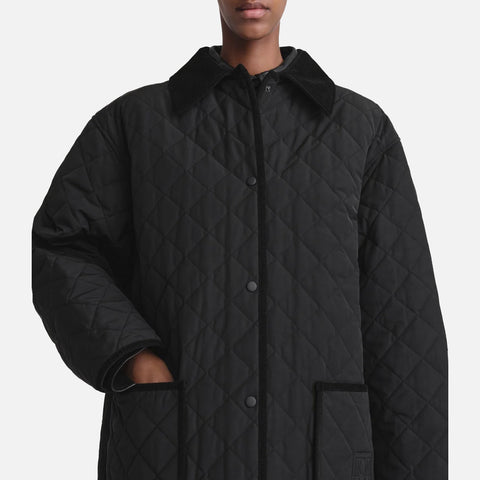 Quilted Barn Jacket Black
