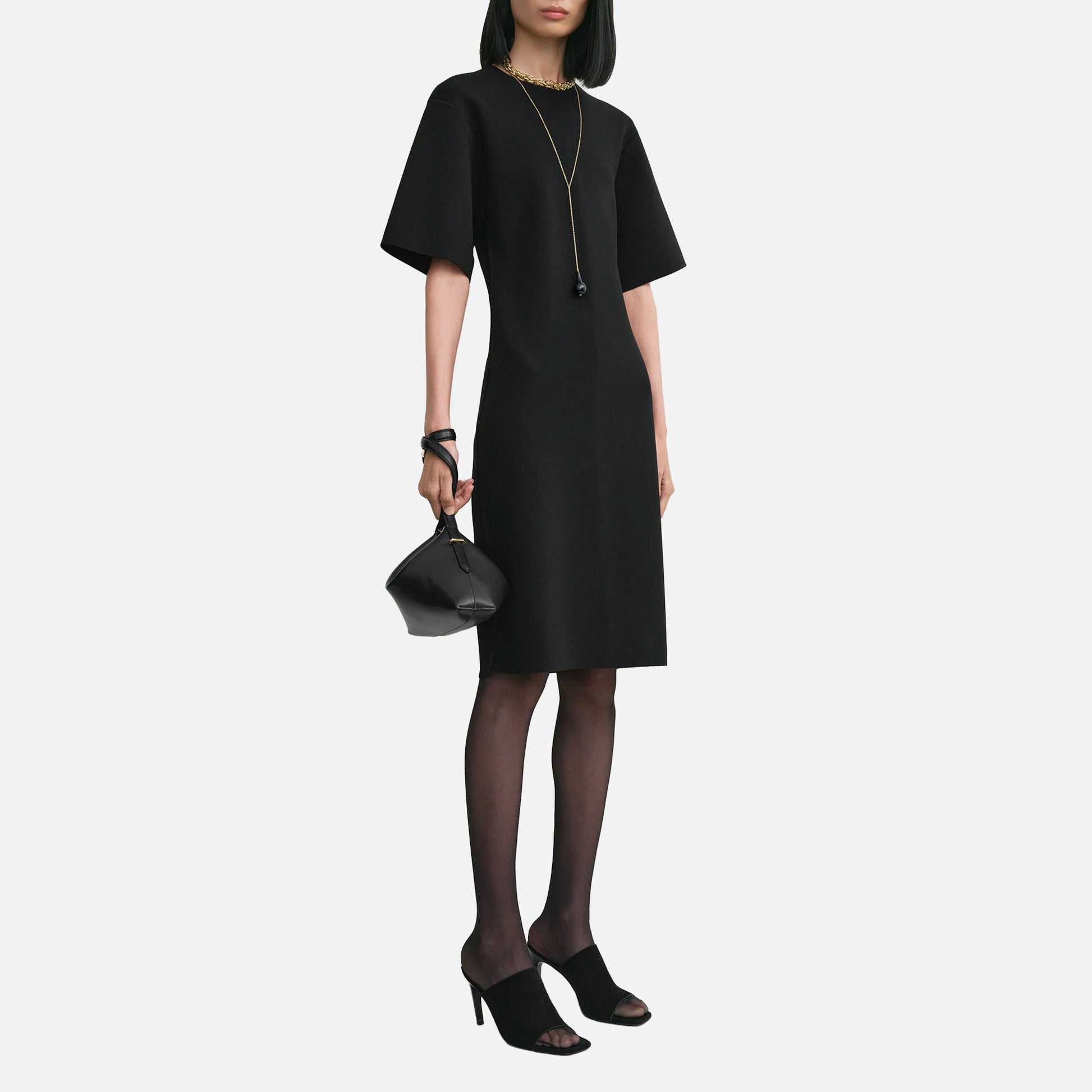 Tee Knit Dress Black