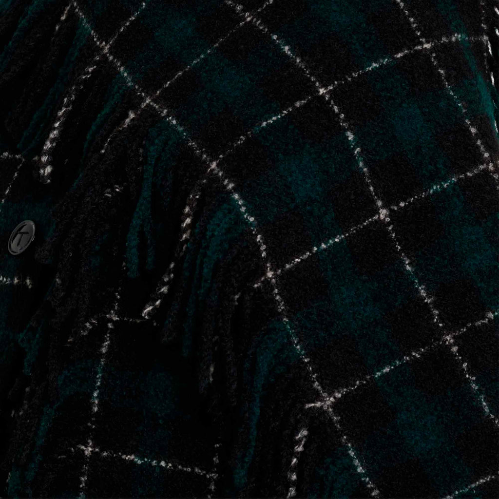 Fringed Scarf Jacket Pine/Black