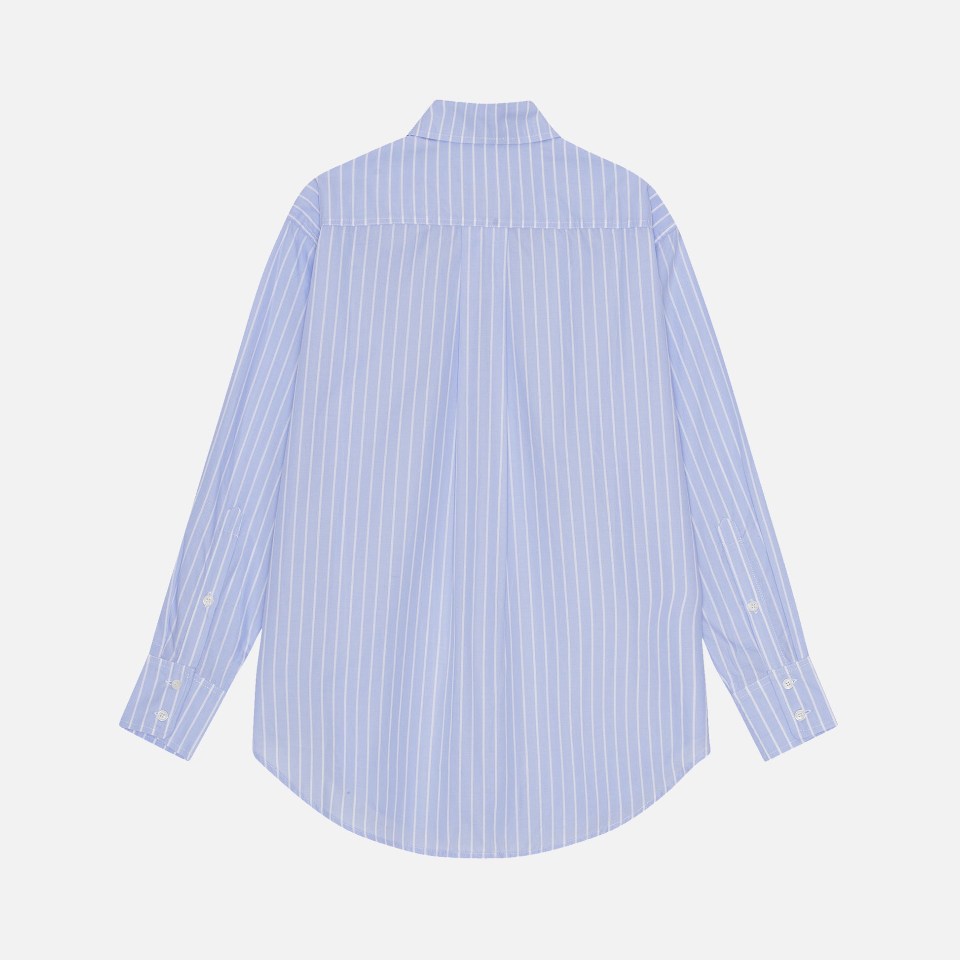 Arthur Shirt Wide Stripe Light Blue/White