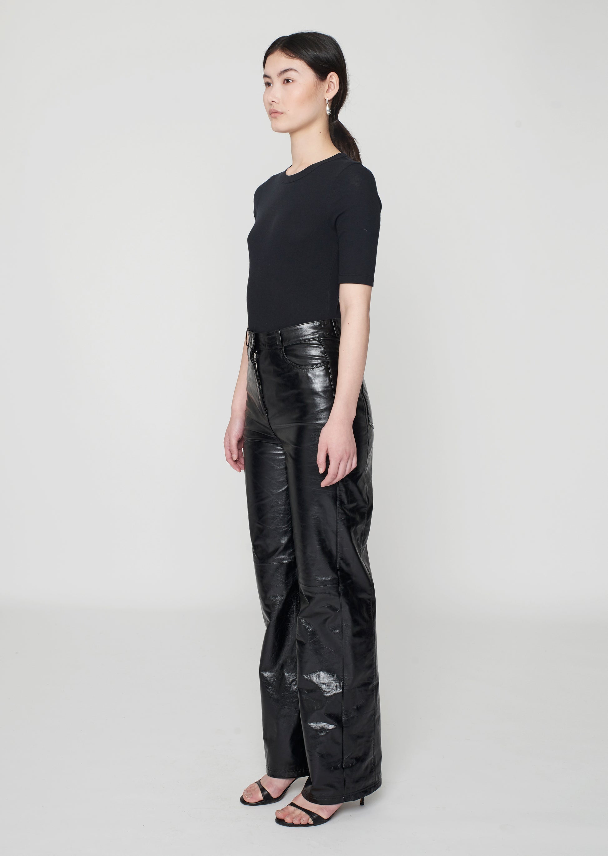 Alex Leather Pants Black