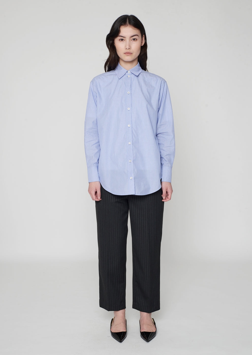 Arthur Shirt Blue/White Stripe