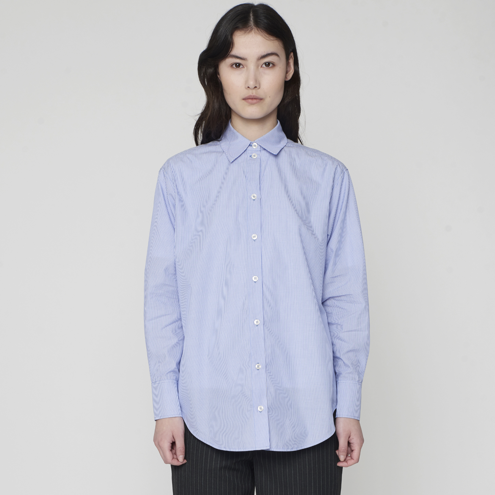 Arthur Shirt Blue/White Stripe