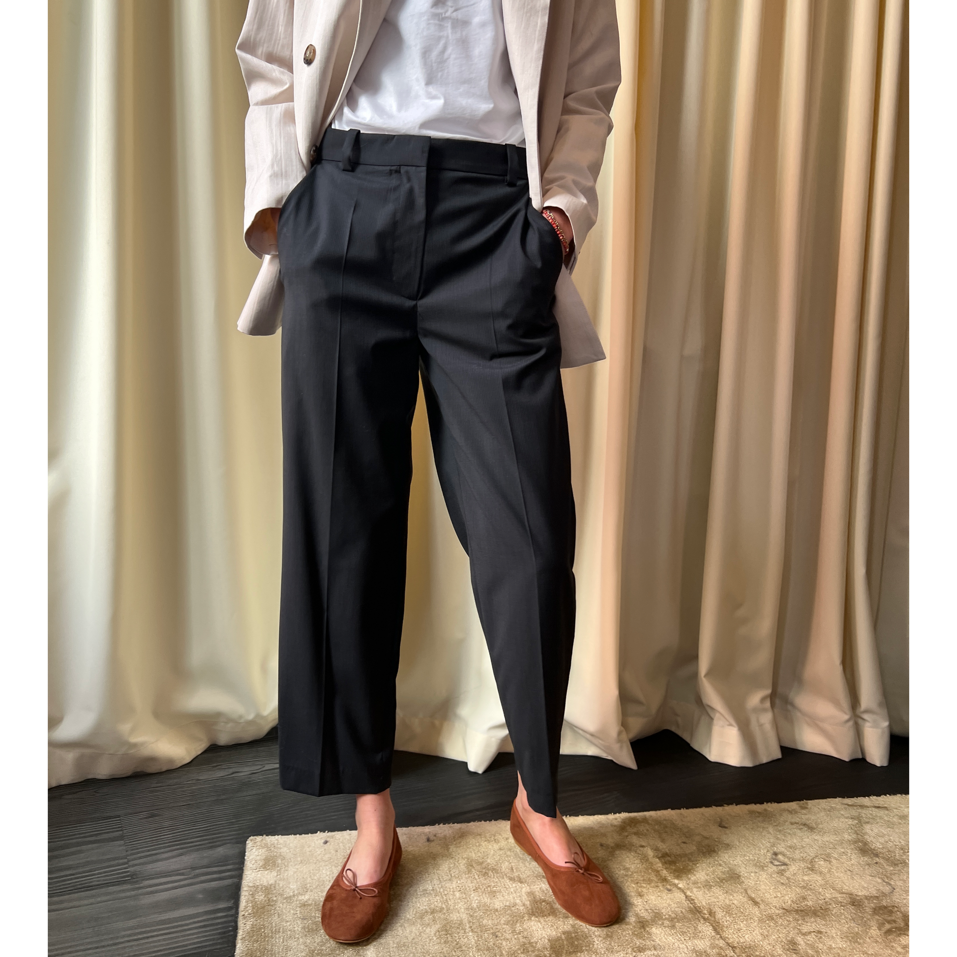 Apollo Pants Black Pinstripe